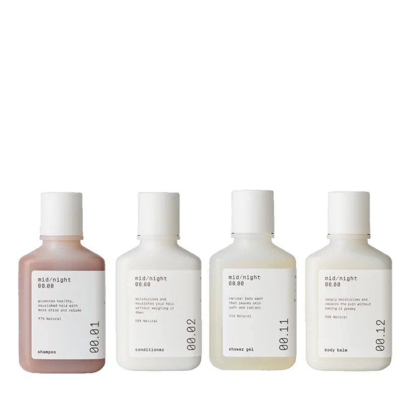 Mid/night 00.00 Travel Size Set Тревел-набір для подорожей 4 х 100 мл