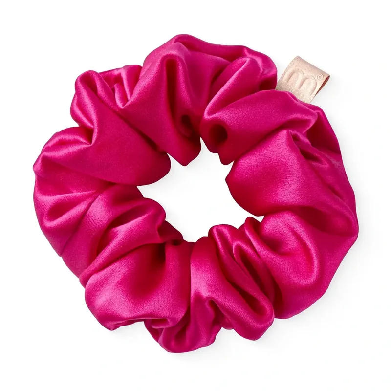 Mon Mou Silk Large Scrunchie Berry Об'ємна шовкова резинка