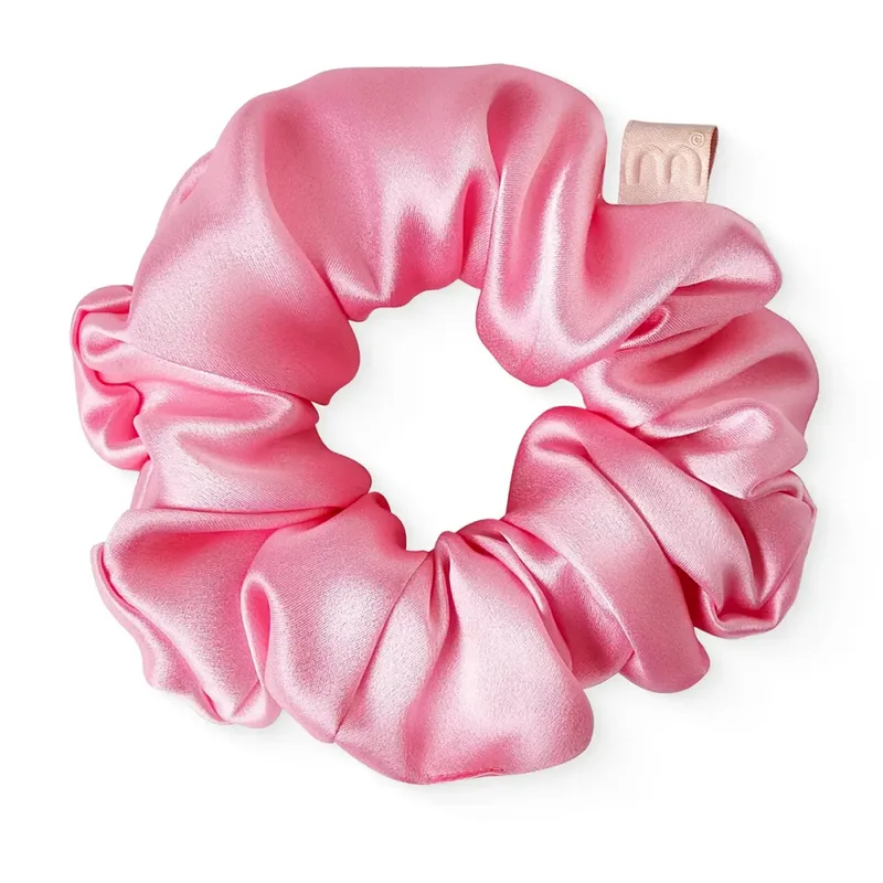 Mon Mou Silk Large Scrunchie Bright Pink Об'ємна шовкова резинка