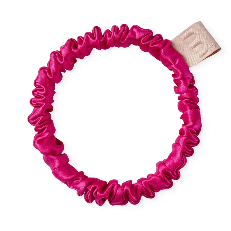 Mon Mou Silk Slim Scrunchie Berry Тонка шовкова резинка