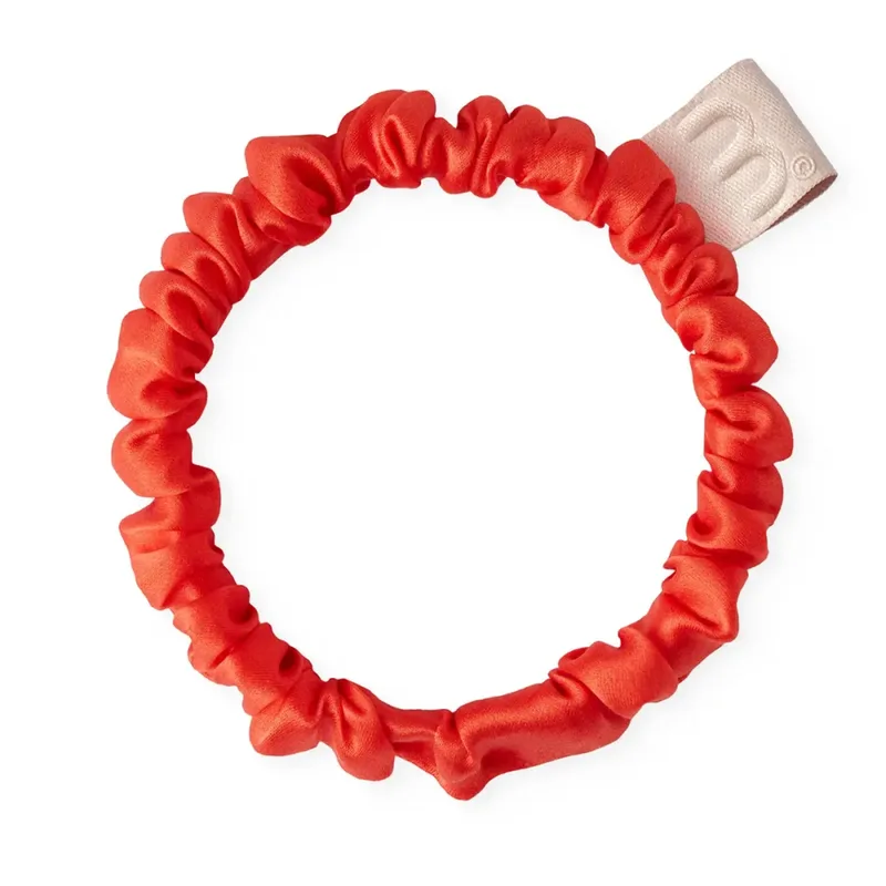 Mon Mou Silk Slim Scrunchie Dark Orange Тонка шовкова резинка