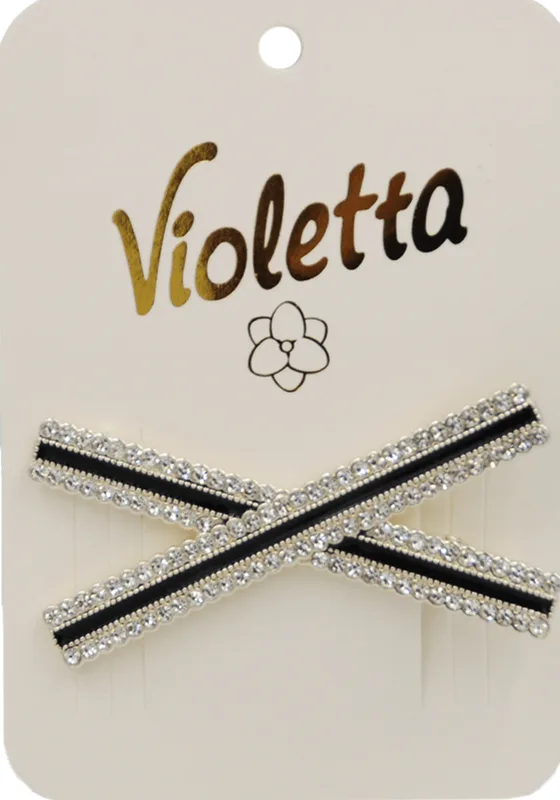 Затиск для волосся Violetta "Minimal Barrette" чорний(CH-SM-23-148) 1 шт.