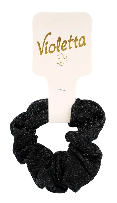 Резинка для волосся Violetta "Classic Scrunchie" чорна тканинна (CH-SM-23-276) 1 шт.