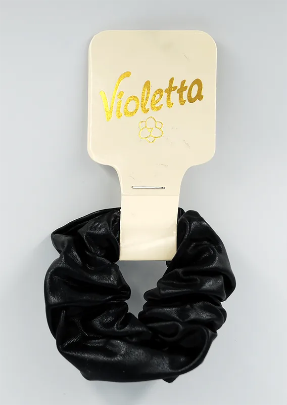 Violetta резинка для волосся тканинна зі штучної шкіри, 1шт