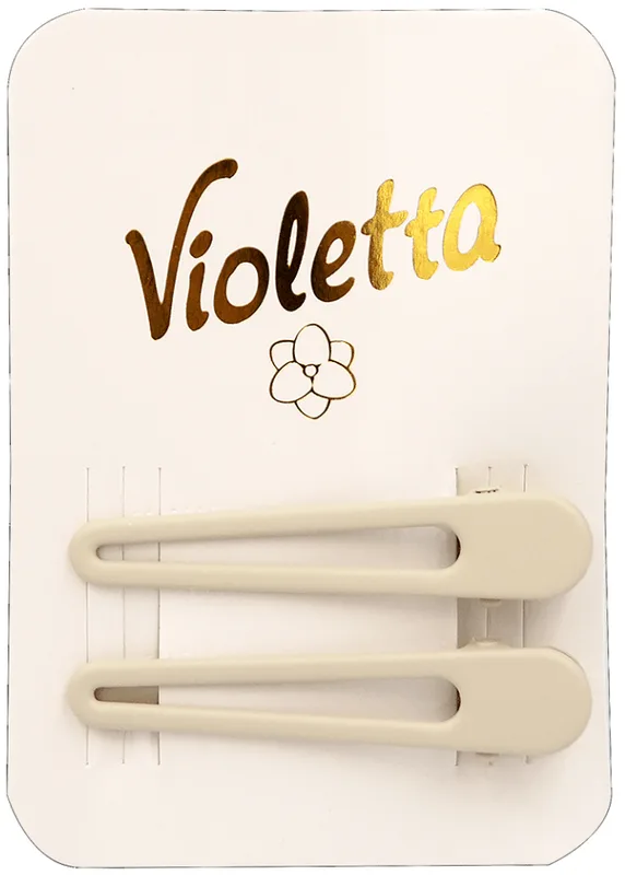 Затиски для волосся Violetta світлого відтінку 2 шт.