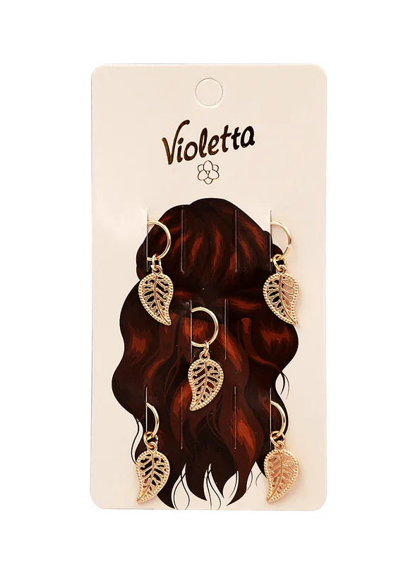 Violetta Пірсинг для волосся у формі листя, 5шт