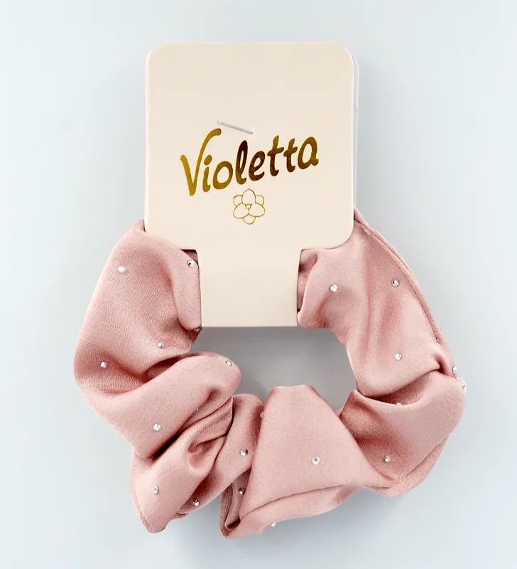 Тканинна резинка для волосся зі стразами Violetta, CH-SM-23-462, 1 шт