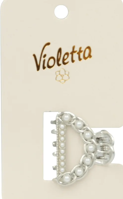 Краб для волосся Violetta металевий з бусинами (CH-SM-23-331) 1 шт