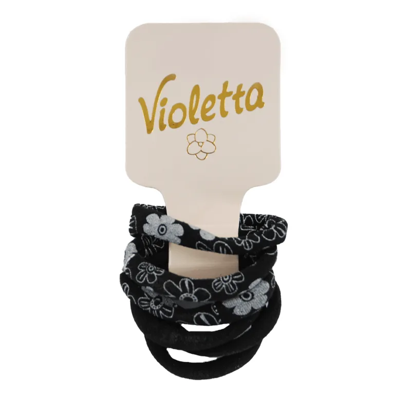 Violetta резинки для волосся з квітковим принтом, 6шт