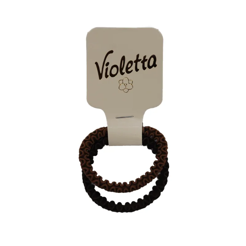 Набір резинок для волосся Violetta чорного кольору, 2 шт