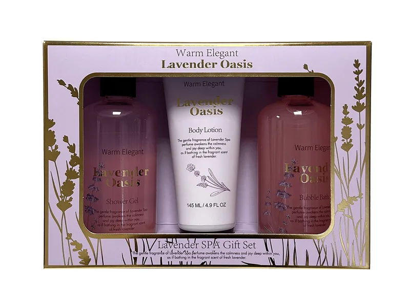 Подарунковий набір Lavender Oasis (гель для душу, 295 мл + піна для ванни, 295 мл + лосьйон для тіла, 145 мл), 1 шт
