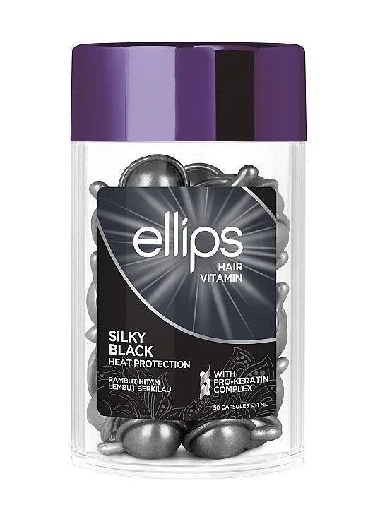 Масло для темного волосся з про-кератиновим комплексом Ніч шовкова Ellips Hair Vitamin Silky Black