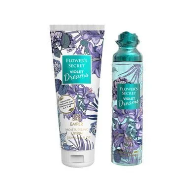 Emper Gift Set Flower'S Secret Violet Dreams, set Набір жіночий 250 мл body mist + 250 мл body lotion