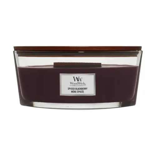Ароматична свічка з ароматом ожини з корицею WOODWICK Ellipse Spiced Blackberry — вага 453 г
