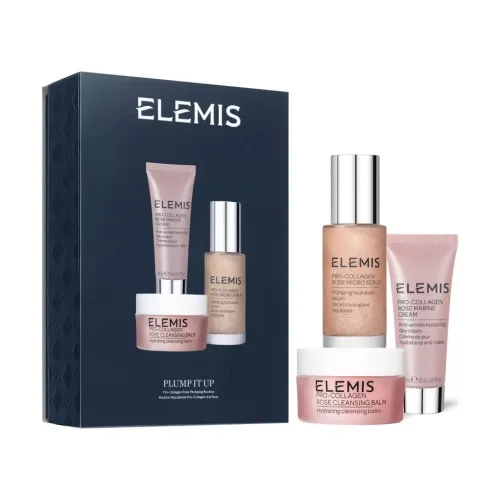 Тріо для зволоження та заспокоєння шкіри з Трояндою ELEMIS Pro-Collagen Rose Plumping Routine