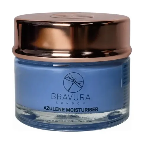 Зволожуючий та заспокійливий крем з азуленом BRAVURA LONDON Azulene Moisturiser — обʼєм 50 мл