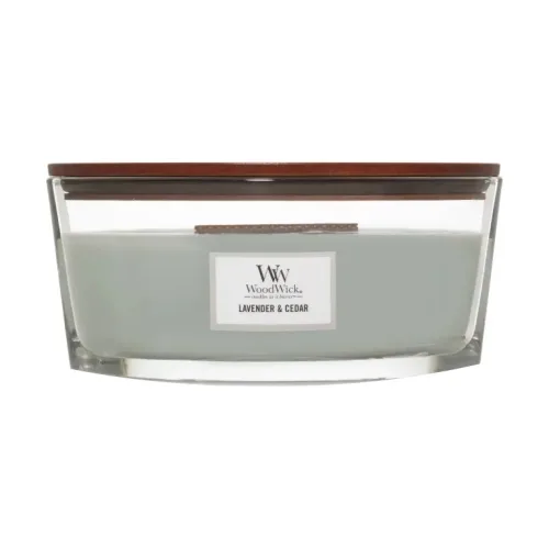 Ароматична свічка з ароматом лаванди і кипариса WOODWICK Ellipse Lavender & Cedar — вага 453 г