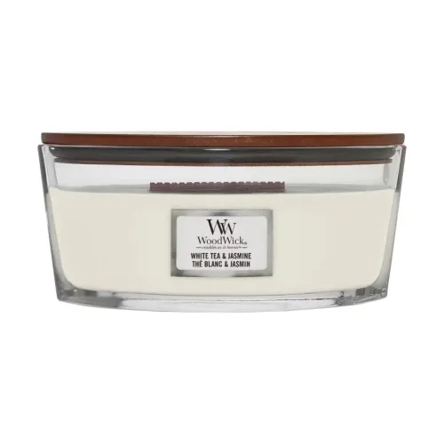 Ароматична свічка з ароматом жасмину WOODWICK Ellipse White Tea & Jasmine — вага 453 г
