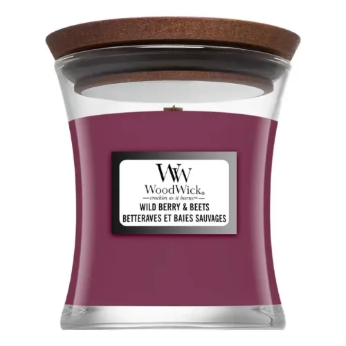 Ароматична свічка з ароматом буряка, ягід та апельсину WOODWICK Mini Wild Berry & Beets — вага 85 г