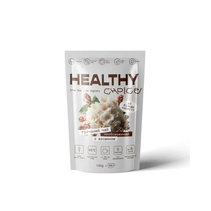 Healthy Choice Необсмажений гречаний чай з жасмином 100 г