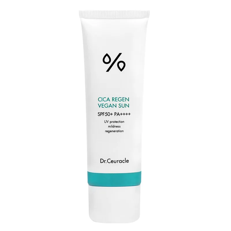 Сонцезахисний веганський крем з центелою азіатською Dr.Ceuracle Cica Regen Vegan Sun SPF50+ PA++++ 50 мл