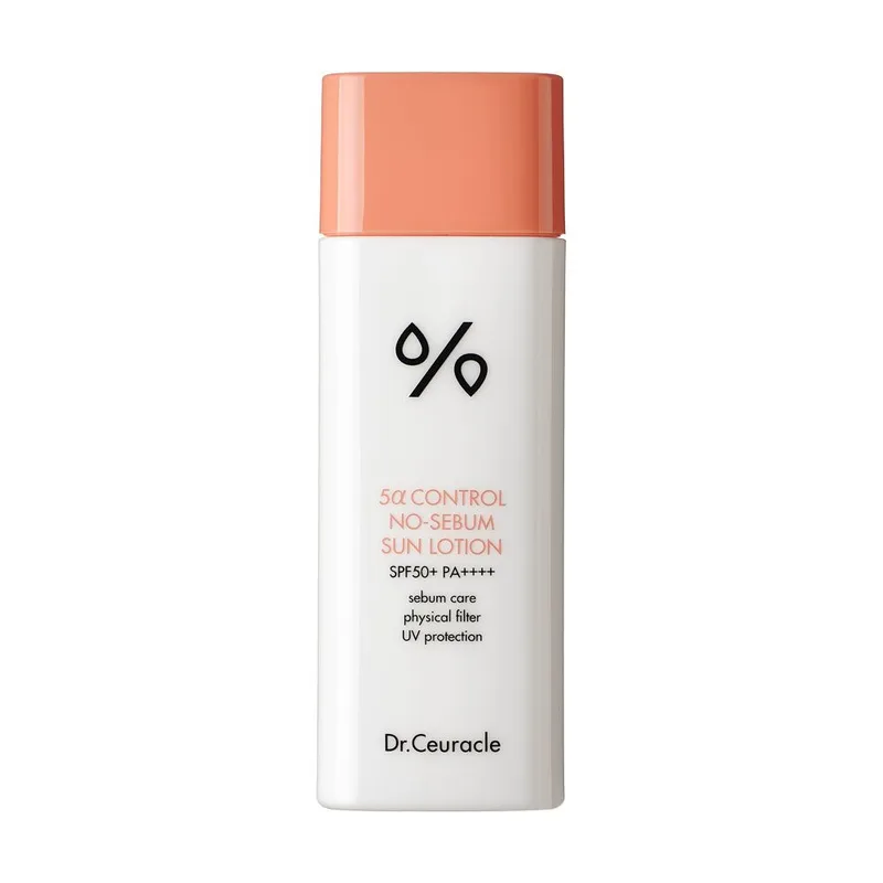 Матуючий сонцезахисний крем DR. CEURACLE 5α Control No Sebum Sun Lotion SPF 50 PA++++ 50 мл