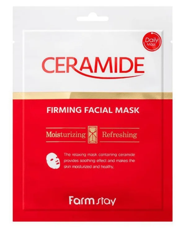 Маска тканинна для обличчя FarmStay, що зміцнює з керамідами Ceramide, 27 г