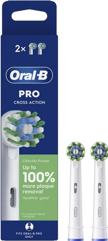 Насадки Oral-B Pro Cross Action для електричної зубної щітки 2 шт