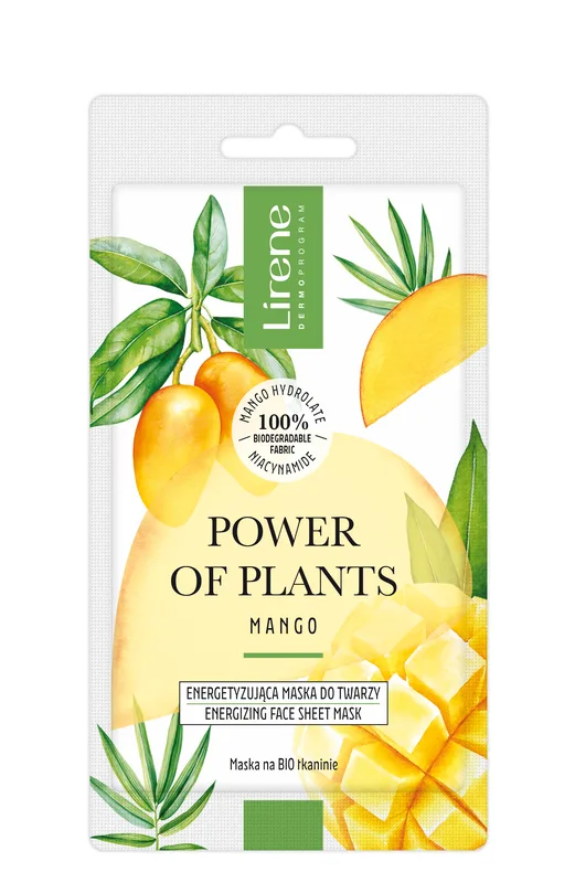 Lirene маска для обличчя тканинна зволожуюча Манго Power of Plants, 1 шт