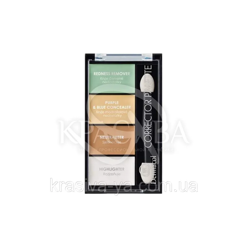 DC Make-up Corrector Palette 4-х кольорова палітра коректорів та хайлайьера, 9 м