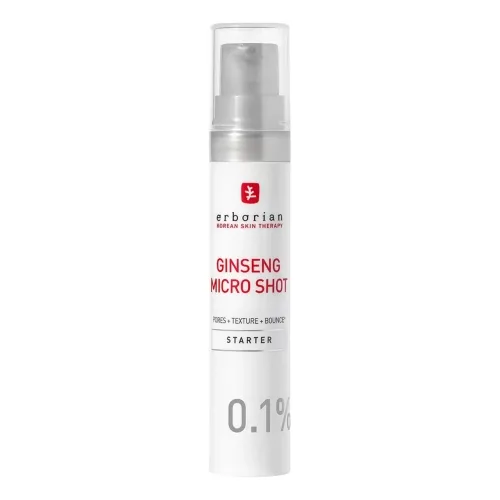 Нічна відновлювальна сироватка з ефектом мікронідлінгу ERBORIAN Ginseng Micro Shot Starter 0.1% — обʼєм