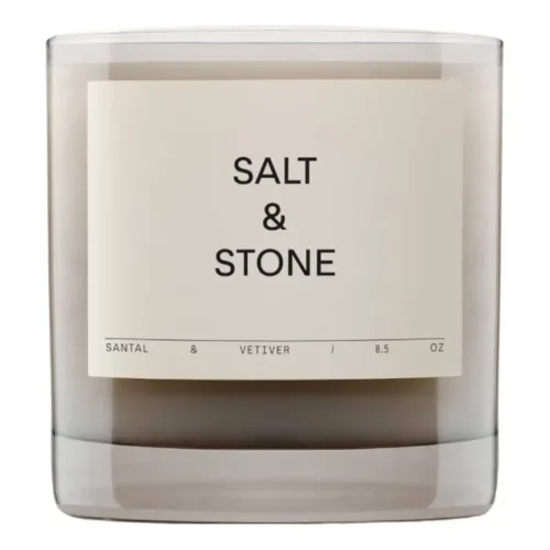 Соєва свічка з ароматом сандалового дерева та ветиверу SALT & STONE Candle Santal & Vetiver — вага 240 г