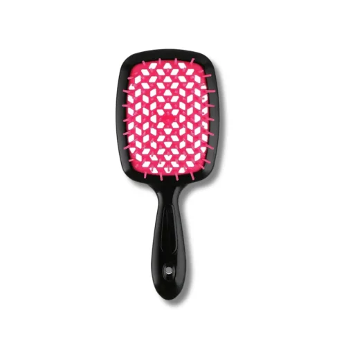Маленький гребінець чорний з малиновою серединкою - Janeke Small Superbrush