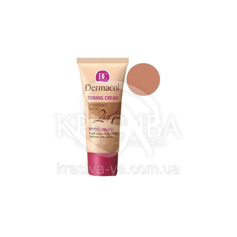 DC Make-up Toning Cream 2in1 Caramel Тональний крем легкий зволожуючий 2в1, 30 мл