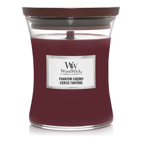 Ароматична свічка з ароматом темної вишні та амбри WOODWICK Medium Phantom Cherry — вага 275 г