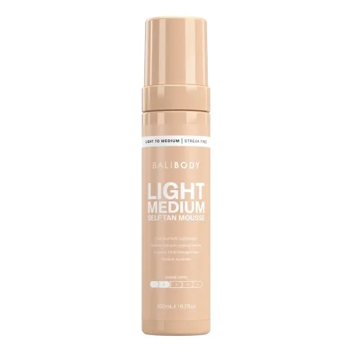 Мус-автозасмага для тіла BALI BODY Light Medium Self Tanning Mousse — обʼєм 200 мл