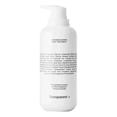Зволожуючий лосьйон для тіла з керамідами TRANSPARENT LAB Ceramide Barrier Body Treatment — обʼєм 400 мл