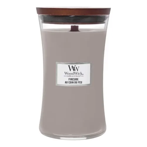 Ароматична свічка з ароматом копченого дерева та яблучної шкірки WOODWICK Large Fireside — вага 609 г