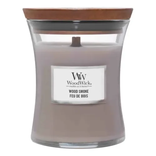 Ароматична свічка з ароматом кедра і тліючого вугілля WOODWICK Medium Wood Smoke — вага 275 г