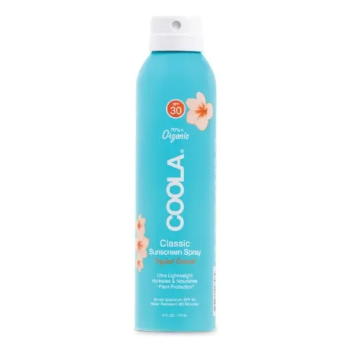 Сонцезахисний спрей для тіла "Тропічний кокос" SPF 30 COOLA Classic Body Organic Sunscreen Spray SPF 30 Tropical Coconut — обʼєм 177 мл