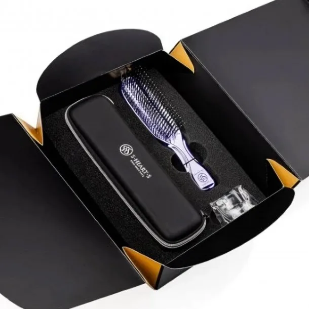 Преміальна Масажна Щітка для Волосся та Шкіри Голови S HEART S “World Premium Long Box” у Подарунковій Упаковці — S HEART S Scalp Brush World Premium Long Purple Box (Фіолетова)