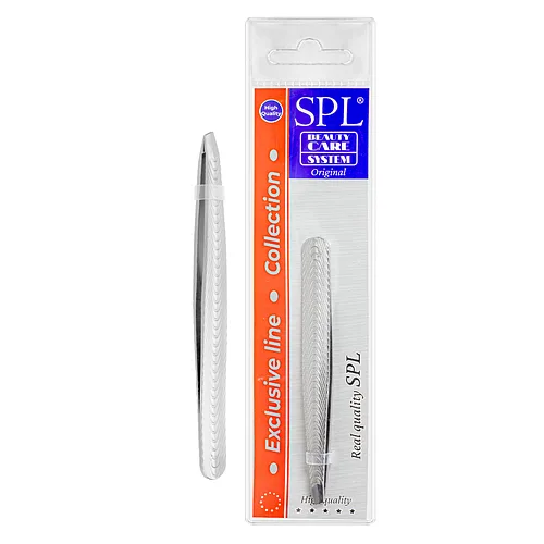 Пінцет для корекції брів SPL скошений сталевий SPL 9055