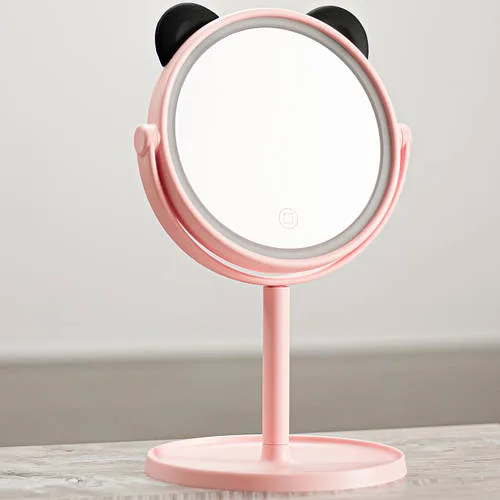 Дзеркало косметичне з LED підсвічуванням La Rosa LMR-4481 рожеве