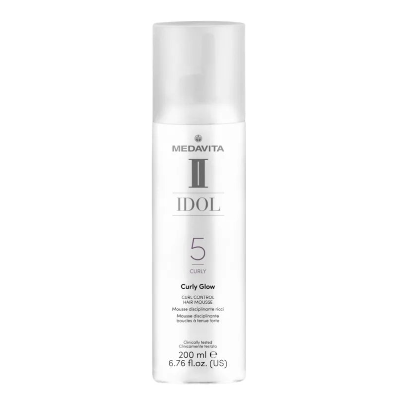 Medavita Idol Curly Hair Mousse Легкий мус для сильної фіксації та блиску локонів волосся Curly Glow 200 мл