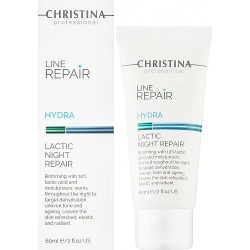 Крем для обличчя "Нічне відновлення" з молочною кислотою - Christina Line Repair Hydra Lactic Night Repair 10ml
