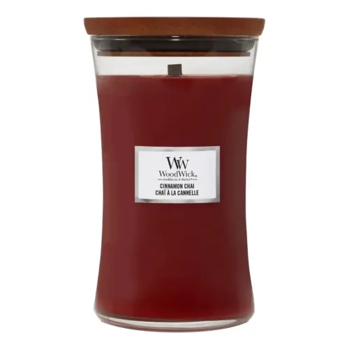 Ароматична свічка з ароматом ванілі та кориці WOODWICK Large Cinnamon Chai — вага 609 г