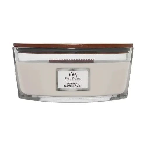 Ароматична свічка з ароматом теплої шерсті WOODWICK Ellipse Warm Wool — вага 453 г