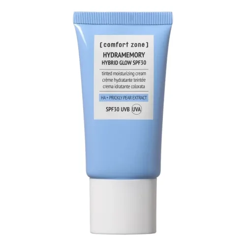 Тонуючий зволожувальний крем для обличчя з SPF 30 COMFORT ZONE Hydramemory Hybrid Glow SPF 30 — обʼєм 30 мл