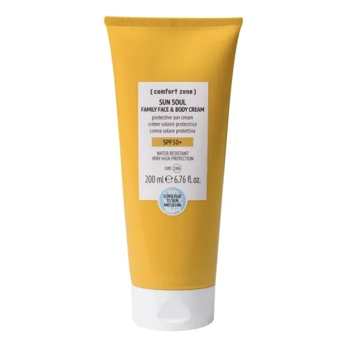 Універсальний сонцезахисний крем COMFORT ZONE Sun Soul Family Face & Body Cream SPF 50+ — обʼєм 200 мл