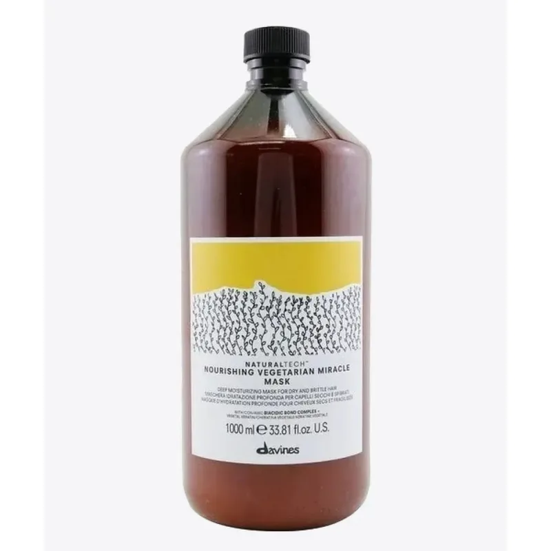 Davines NOURISHING Vegetarian Miracle Mask Живильна зволожувальна маска Вегетаріанське диво для сухого та ламкого волосся 1000 мл